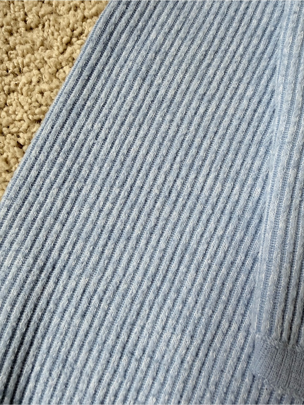 Bershka Light Blue Ribbed Crewneck Sweater - Picture 3 of 7